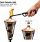 Sorbus 4 Pack Outdoor Metal Patio Torches - Includes Fiberglass Wick and Snuffer Cap